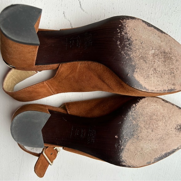 Stuart Weitzman Briwn Suede Slingbacks - Picture 7 of 8
